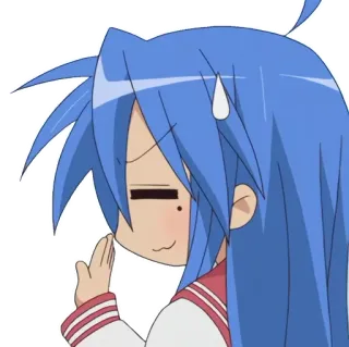 ✋️ Konata Izumi Lucky Star Anime, Lucky Star, Konata Izumi, fofo, Mangá, engraçado telegram sticker