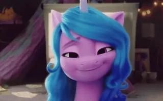 😎 Izzy Moonbow My Little Pony: A New Generation Pônei, Desenho animado, Bonito, Unicórnio, Animação, Izzy Moonbow, My Little Pony telegram sticker