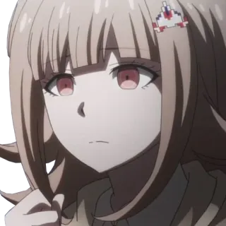 🙁 Chiaki Nanami Danganronpa anime, video game, character, Chiaki Nanami, Danganronpa telegram sticker