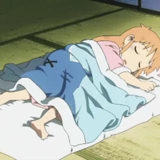 💤 dormir, enfant, animé, dessin animé, mignon, kawaii, couverture, relaxant whatsapp sticker