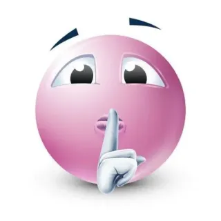 🤫 表情符号, 嘘, 安静, 手指, 安静 telegram sticker