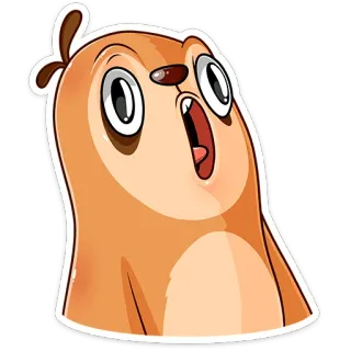 😱 kukang, kartun, lucu, ekspresi, binatang, imut, kejutan, reaksi telegram sticker