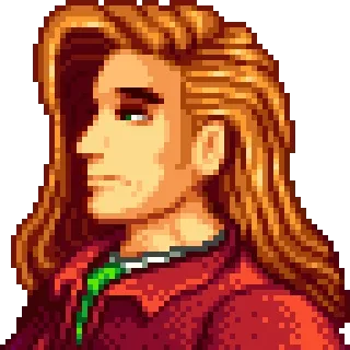 😢 Elliott Stardew Valley Stardew Valley, Elliott, Personaje, Videojuego, Pixel art telegram sticker