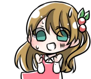 😥 Anime, Mangá, Fofo, Garota, Desenho animado telegram sticker