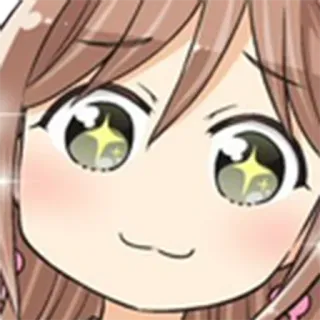 🤩 アニメ, 漫画, 女の子, 顔, 可愛い, マンガ whatsapp sticker