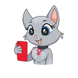 🤳 猫, 卡通, 自拍, 手机, 拟人, 贴纸 telegram sticker