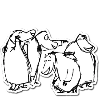 😂 Dibujos animados, Personaje, Boceto, Moomins, Familia telegram sticker