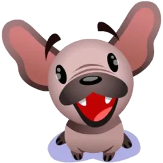 😃 animal, cão, desenho animado, morcego, fofo, engraçado, adesivo telegram sticker