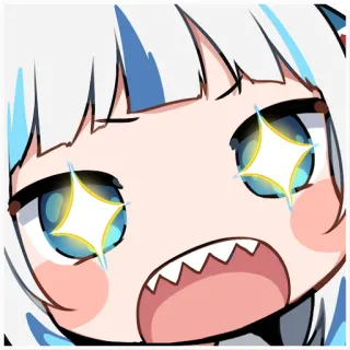🤩 Gawr Gura anime, vtuber, cute, shark, gura, hololive telegram sticker