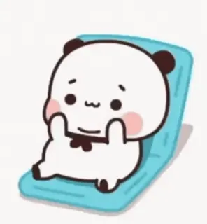 🎈 Panda, süß, kawaii, Cartoon, entspannend, Tier telegram sticker