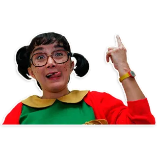 💡 La Chilindrina Chilindrina, criança, menina, mexicana, desenho animado whatsapp sticker