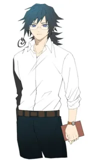 🌟 Giyu Tomioka Demon Slayer Anime, Giyu Tomioka, Demon Slayer, Fanart, Gafas, Personaje telegram sticker