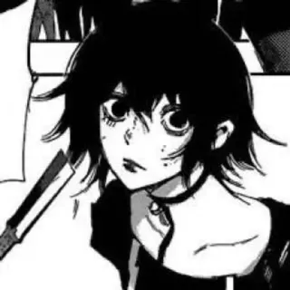 🪦 Manga, Anime, Person, Schwarzweiß telegram sticker