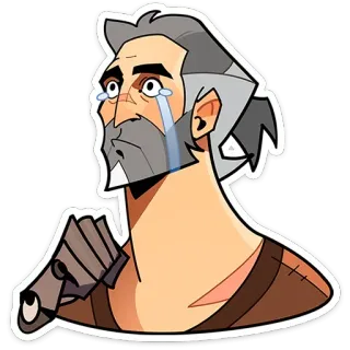 😭 мужчина, плачущий, грустный, персонаж, эмоция, горе telegram sticker