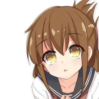 😮 anime, girl, school uniform, cartoon, cute, manga telegram sticker