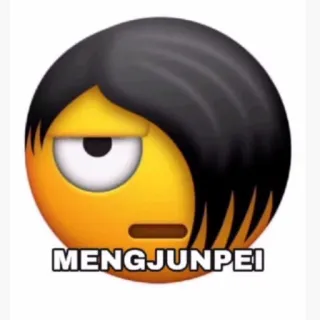 🫂 MENGJUNPEI อีโมจิ, อีโม, ทรงผม, มีม telegram sticker