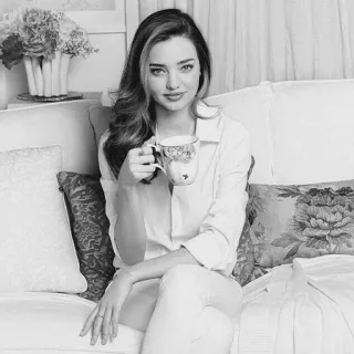 🍷 Miranda Kerr Model, Kaffee, Entspannung, Porträt, Frau, Promi telegram sticker
