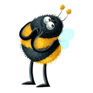 ☺️ пчела, мультфильм, насекомое, милый, смешной, анимированный telegram sticker