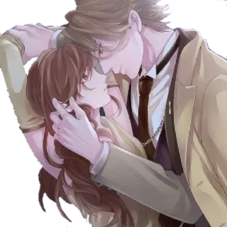🥵 романтика, нежность, аниме, пара, любовь telegram sticker