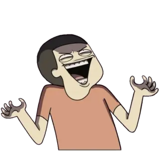 😂 Cartone animato, Personaggio, Espressione, Divertente, Meme, Reazione telegram sticker