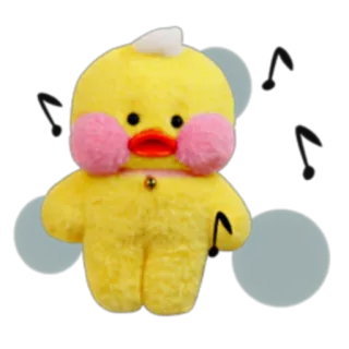 🐣 duck, plush, toy, cute, yellow, animal telegram sticker