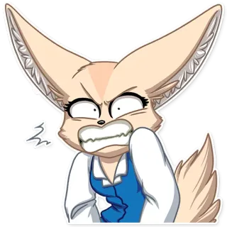 🤬 Fenneko Aggretsuko Fenneko, Aggretsuko, arrabbiato, infastidito, anime, cartone animato, volpe whatsapp sticker
