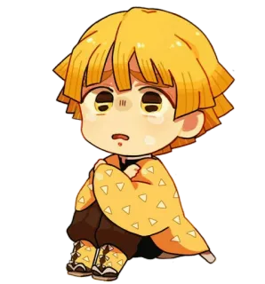 😨 Zenitsu Agatsuma Demon Slayer Zenitsu, Demon Slayer, Anime, Manga, Chibi, Carino, Personaggio telegram sticker