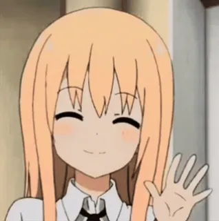 🐾 anime, chica, linda, saludando telegram sticker