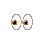 👀 eyes, emoji, sticker, looking, animated telegram sticker