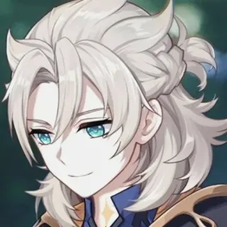 😌 Albedo Genshin Impact Albedo, Genshin Impact, anime character, white hair, video game, character sticker telegram sticker