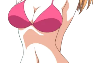 👙 anime, bikini, girl, fanart, beach whatsapp sticker