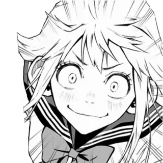 😍 Anime, Mangá, Desenho animado, Garota, Uniforme escolar, Louco, Engraçado telegram sticker