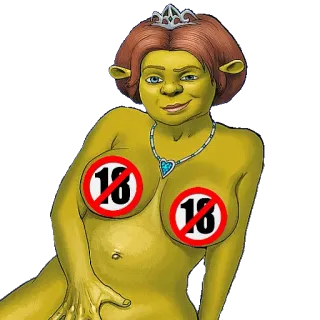 🔞 Fiona Shrek ogro, princesa, desenho animado, conto de fadas, fantasia, Dreamworks whatsapp sticker