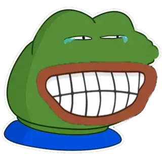 😂 Pepe the Frog Лягушонок Пепе, Мем, Лягушка, Эмотикон, Интернет-культура whatsapp sticker