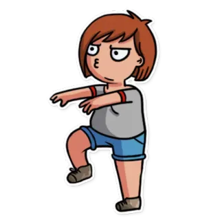 😤 Cartoon, Persoon, Lopen, Animatie, Figuur, Personage telegram sticker