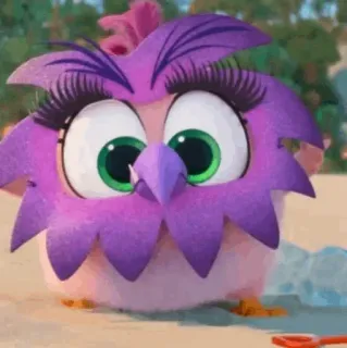 🥳 Stella Angry Birds птица, мультик, Стелла, фиолетовый, Angry Birds telegram sticker
