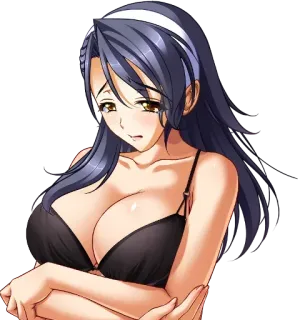 👙 anime, woman, bra, sad, sexy whatsapp sticker
