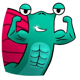 💪 muscle, strong, cartoon, snail, fitness telegram sticker