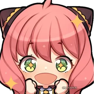 🤩 Anya Forger Spy x Family @HAWKS Anya, Spy x Family, Anime, Kawaii, Niedlich, Fanart telegram sticker