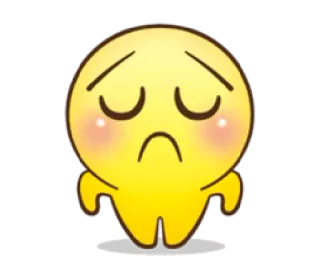 ☹ Emoji, Smutny, Słodki, Żółty, Twarz, Wyraz whatsapp sticker