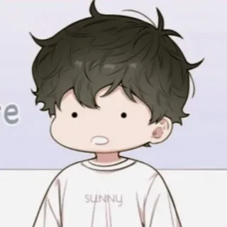 😐 SUNNY dibujos animados, niño, soleado, personaje telegram sticker