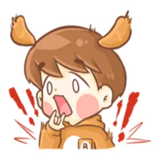 ❕ Desenho animado, Adesivo, Anime, Menino, Fofo, Ilustração telegram sticker