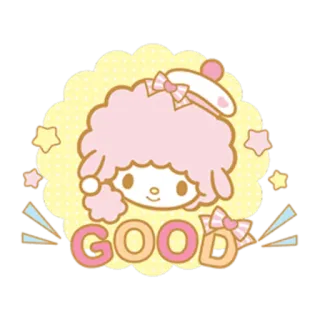 😌 GOOD каваий, милый, овца, ягненок, хорошо, мультфильм whatsapp sticker