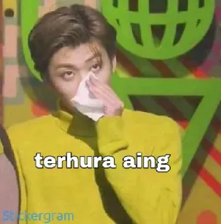 🤧 terhura aing kpop, aziatisch, persoon, huilen, verdrietig telegram sticker