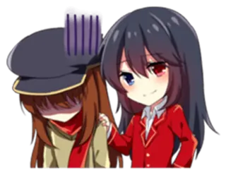 😞 anime, chibi, cartoon, characters telegram sticker