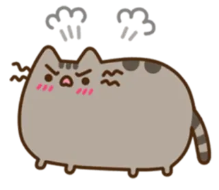 😡 Pusheen cat, angry, cartoon, cute, Pusheen, sticker whatsapp sticker