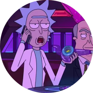 📞 Rick Sanchez Rick and Morty Rick Sanchez, Rick and Morty, Kartun, Adult Swim telegram sticker