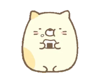 🍙 kucing, kawaii, imut, binatang, stiker telegram sticker