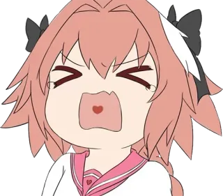 😣 Astolfo Fate/Apocrypha Аниме, Манга, Милый, Чиби, Злой, Fate, Астольфо telegram sticker