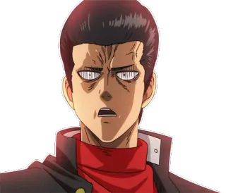😤 anime, angry, man, serious, cartoon telegram sticker